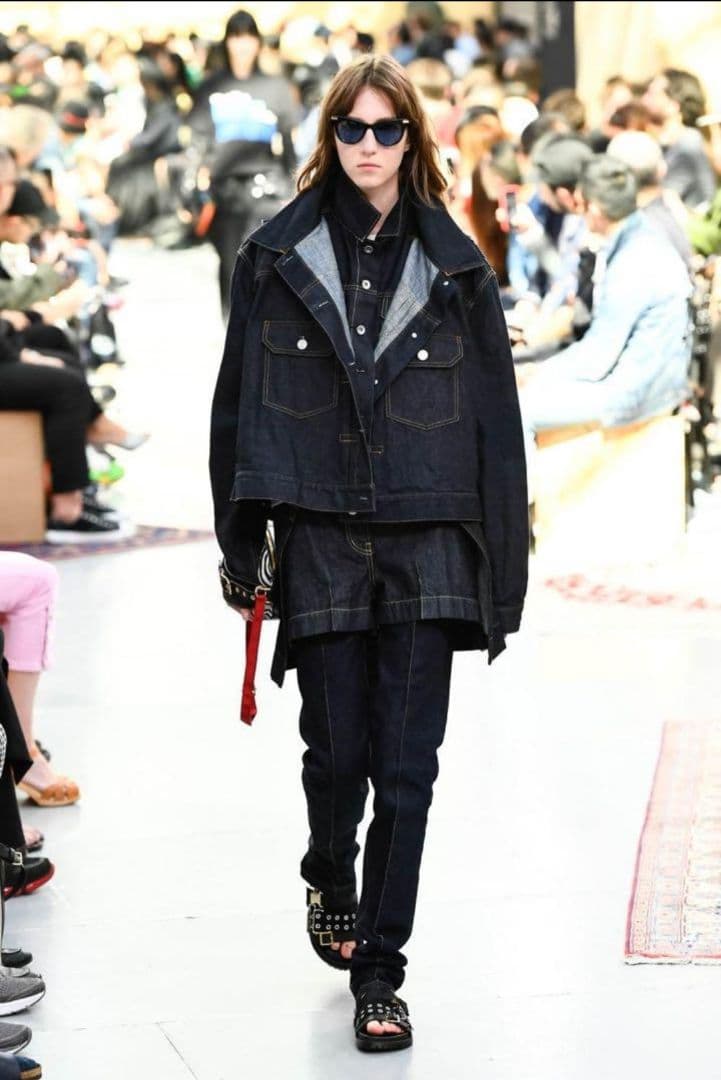 名作 sacai 20ss ダブル レイヤード デニムジャケット サイズ 3