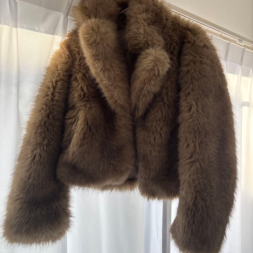ZARA ブラウン ファーコート