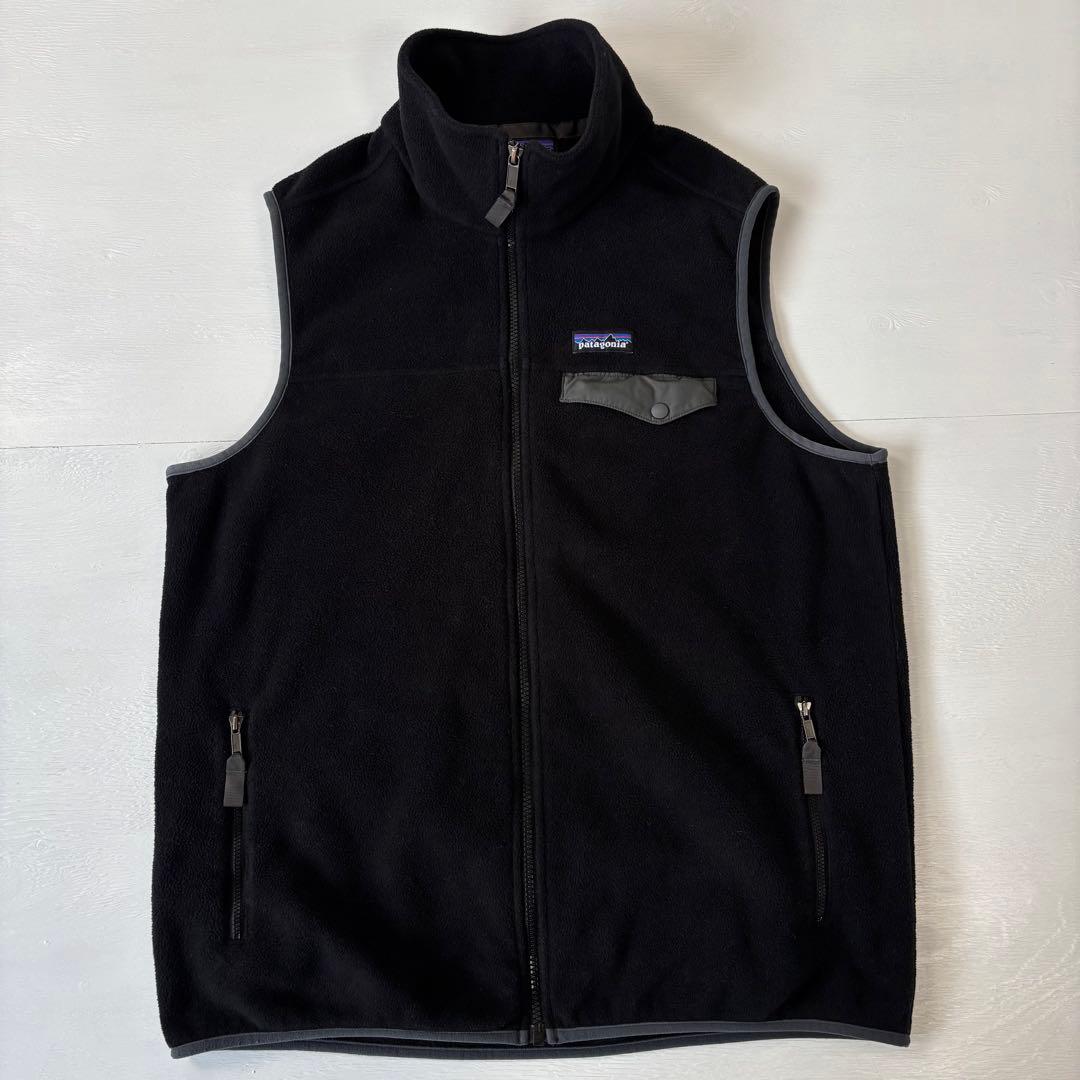 パタゴニア　シンチラ　ジップアップ　フリースベスト　ブラック　Lサイズ　古着