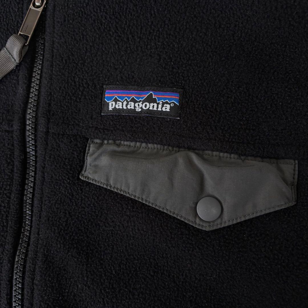 パタゴニア　シンチラ　ジップアップ　フリースベスト　ブラック　Lサイズ　古着