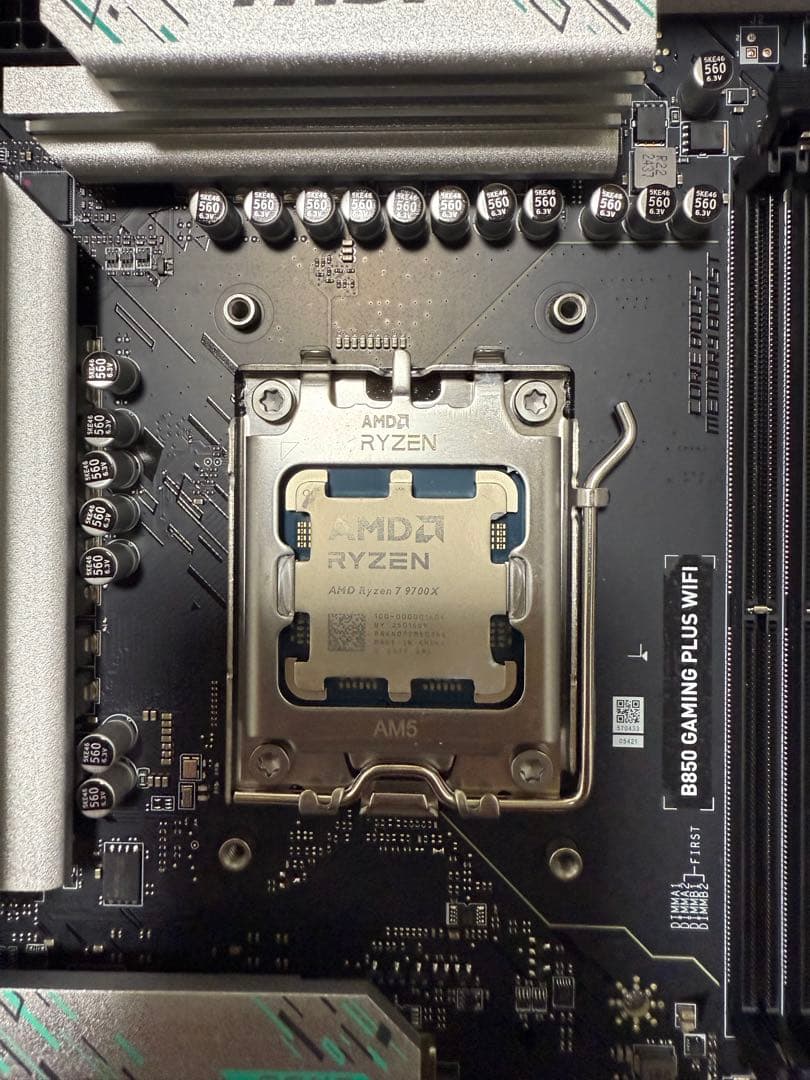 RYZEN7 9700X ＋MSI B850 GAMING PLUS WIFI
