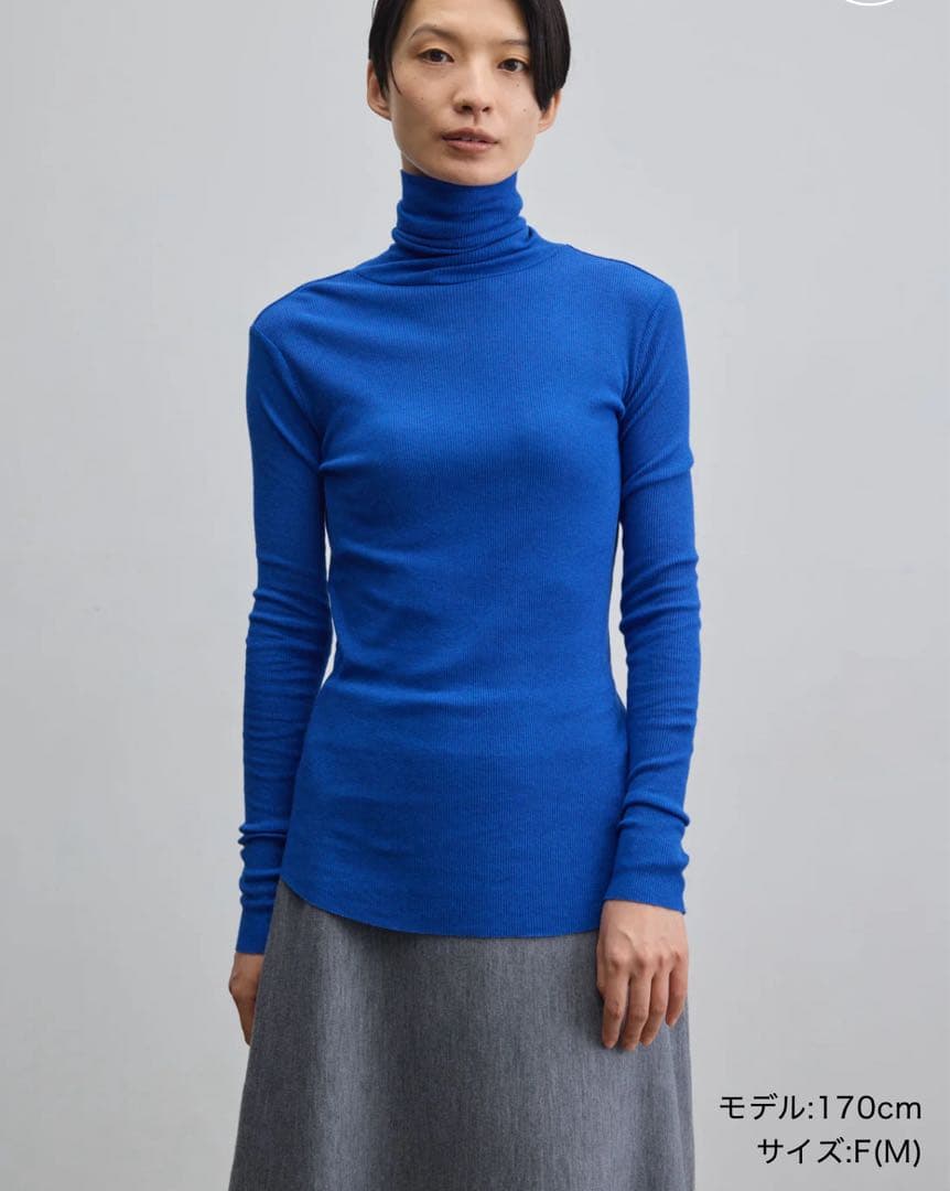 soeju 青 カシミヤ入タートルネック 長袖トップス L 未開封