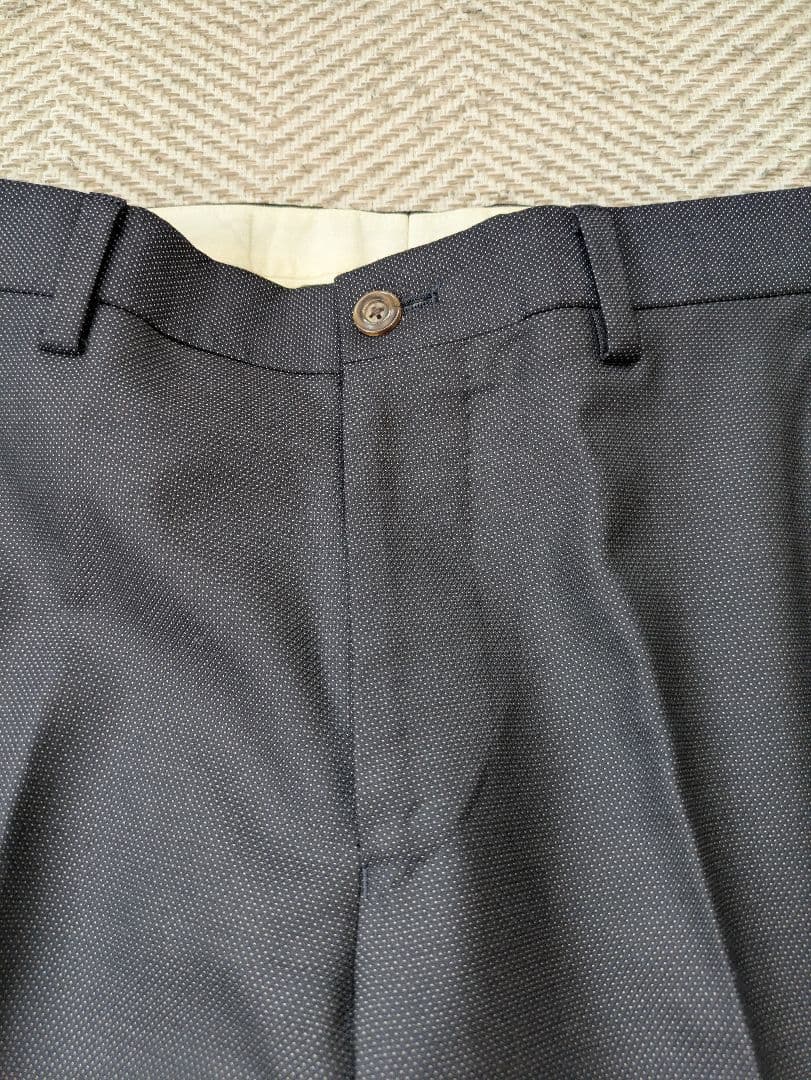 ✨希少✨ ポールスミス 裏地総柄 ステッチ ネイビー　水玉