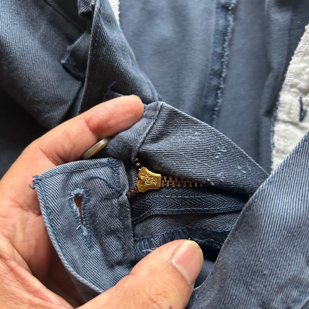 -90s ポロバイラルフローレン ポロチノ USA製 ネイビー 実寸32×31