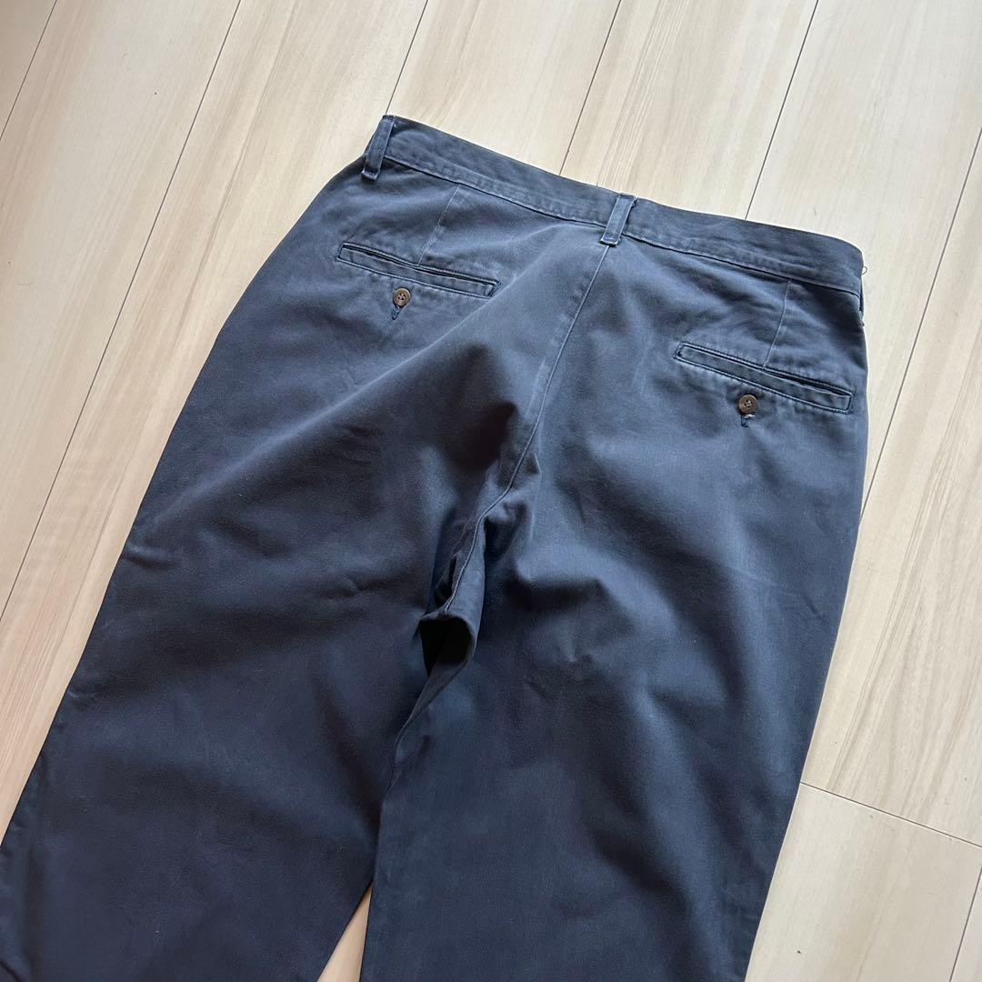 -90s ポロバイラルフローレン ポロチノ USA製 ネイビー 実寸32×31