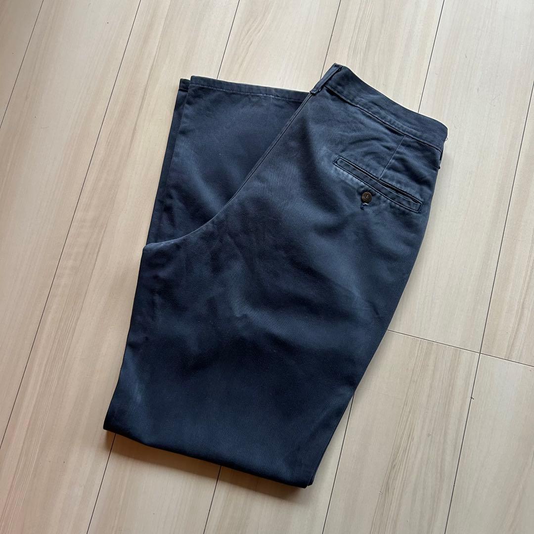 -90s ポロバイラルフローレン ポロチノ USA製 ネイビー 実寸32×31