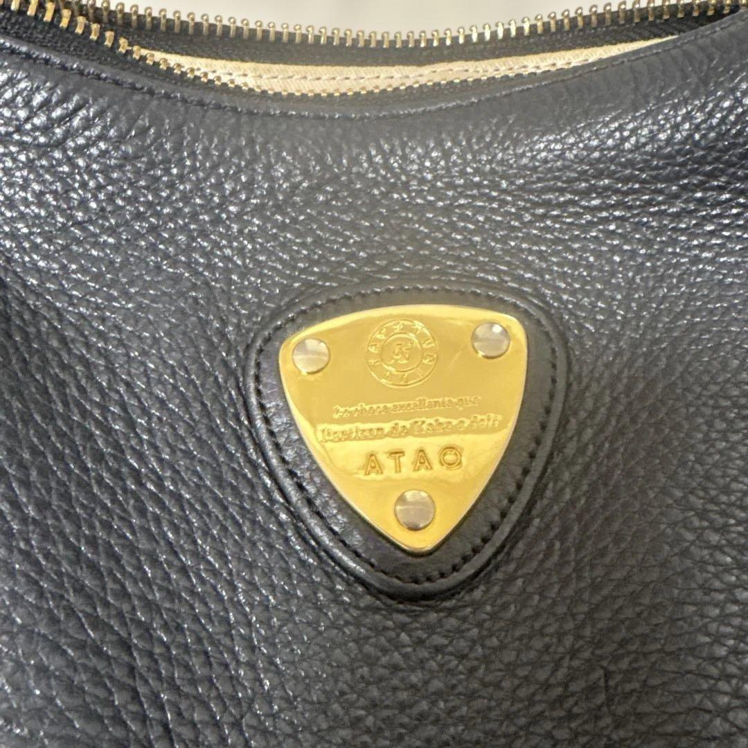 ATAO 黒 レザーハンドバッグ