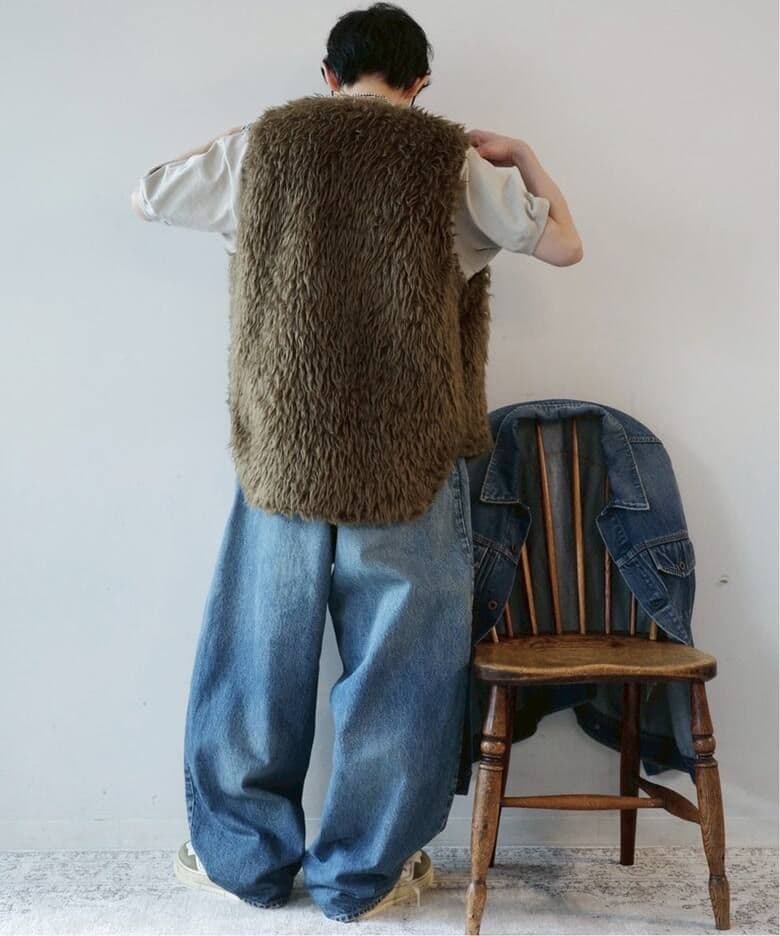 【新品】HARi　REVERSIBLE WORK VEST　ブラウン