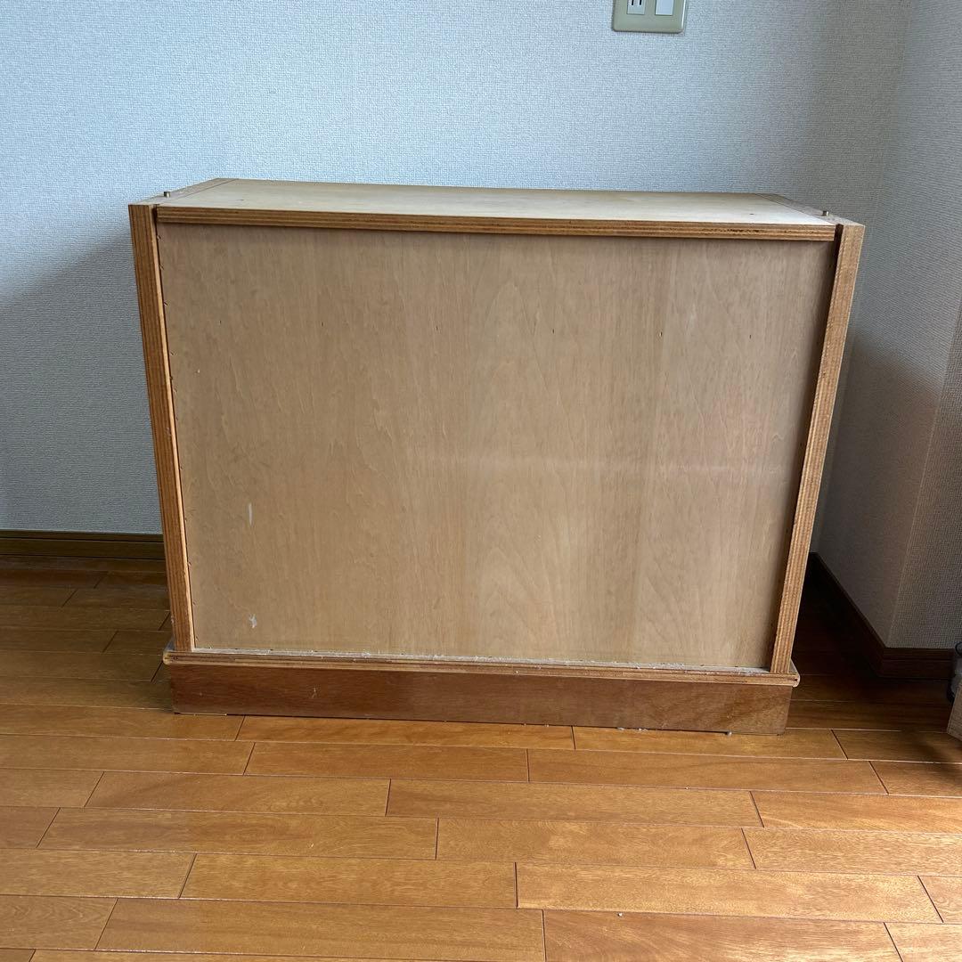 【KARIMOKU カリモク】 木製食器棚 ガラス扉 5段