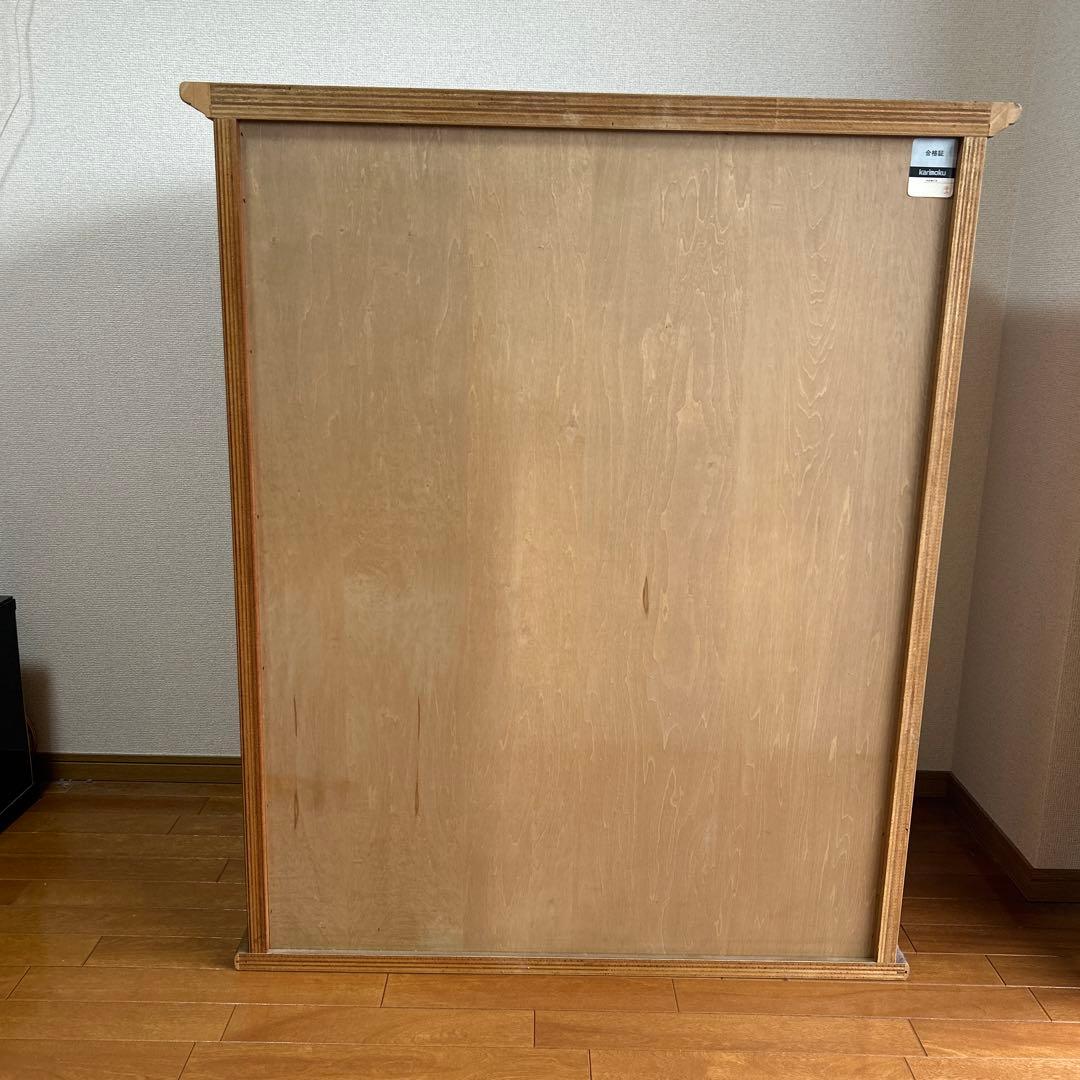 【KARIMOKU カリモク】 木製食器棚 ガラス扉 5段