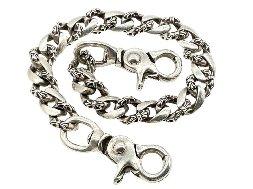 【美品】CHROME HEARTS 2クリップ ウォレットチェーン　ショート
