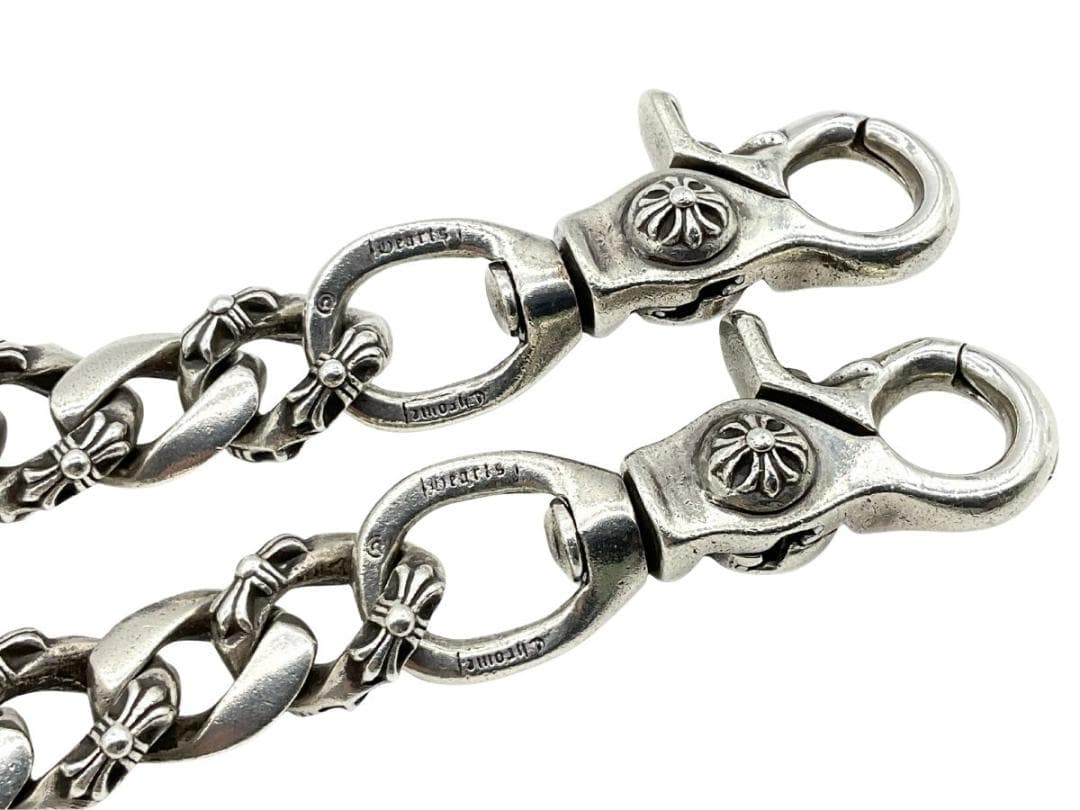 【美品】CHROME HEARTS 2クリップ ウォレットチェーン　ショート
