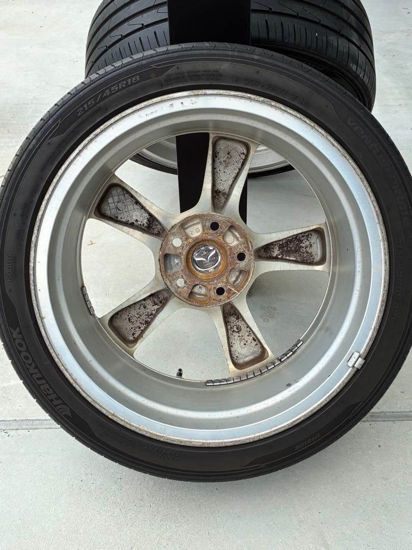 hn22s①RX-8 純正ホイール+タイヤ　２本セット