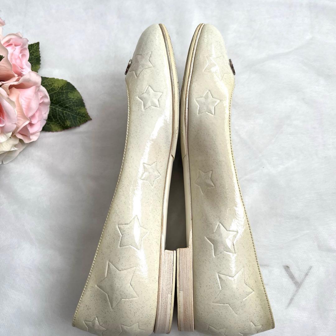 CHANEL 星型エンボス フラットシューズ　35 1/2