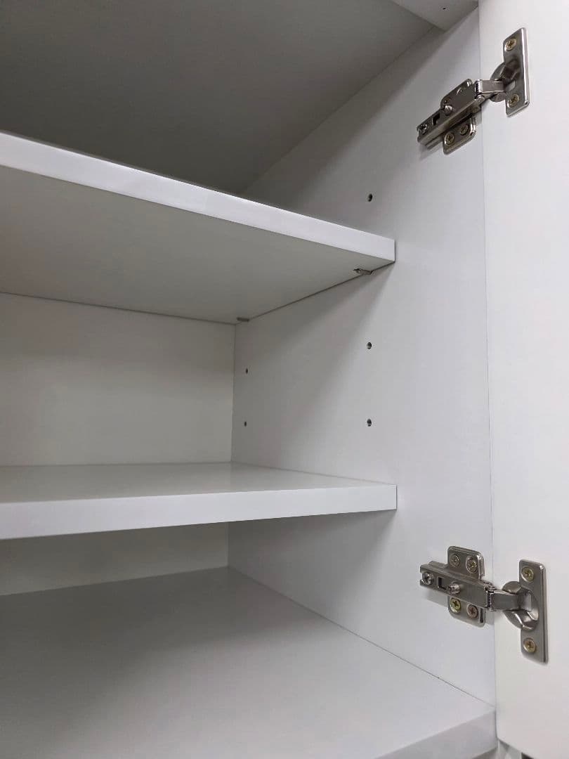 ホワイト 食器棚 ガラス扉