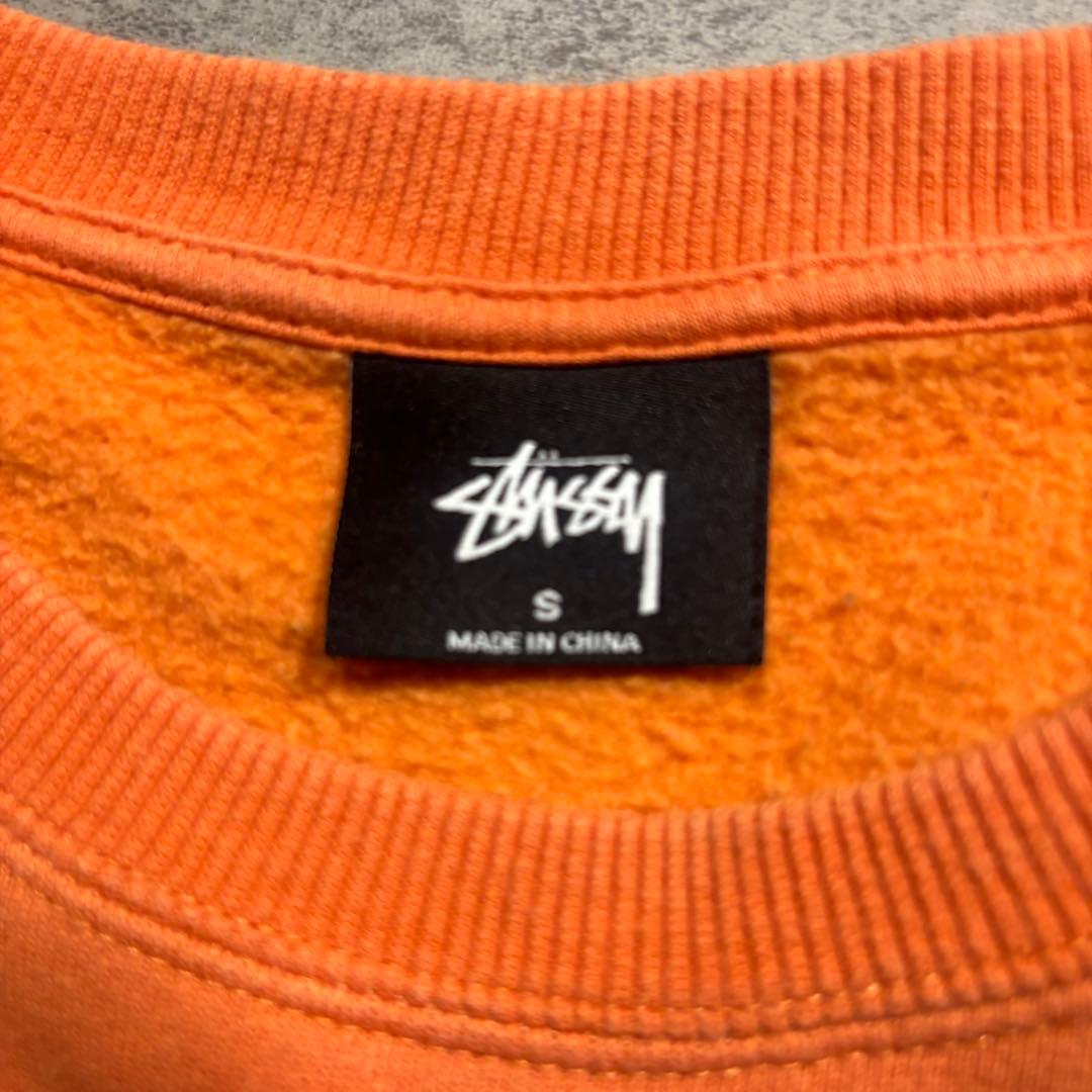 STUSSY 両面ロゴ S ラグナビーチ 00S復刻ロゴ スウェット オレンジ