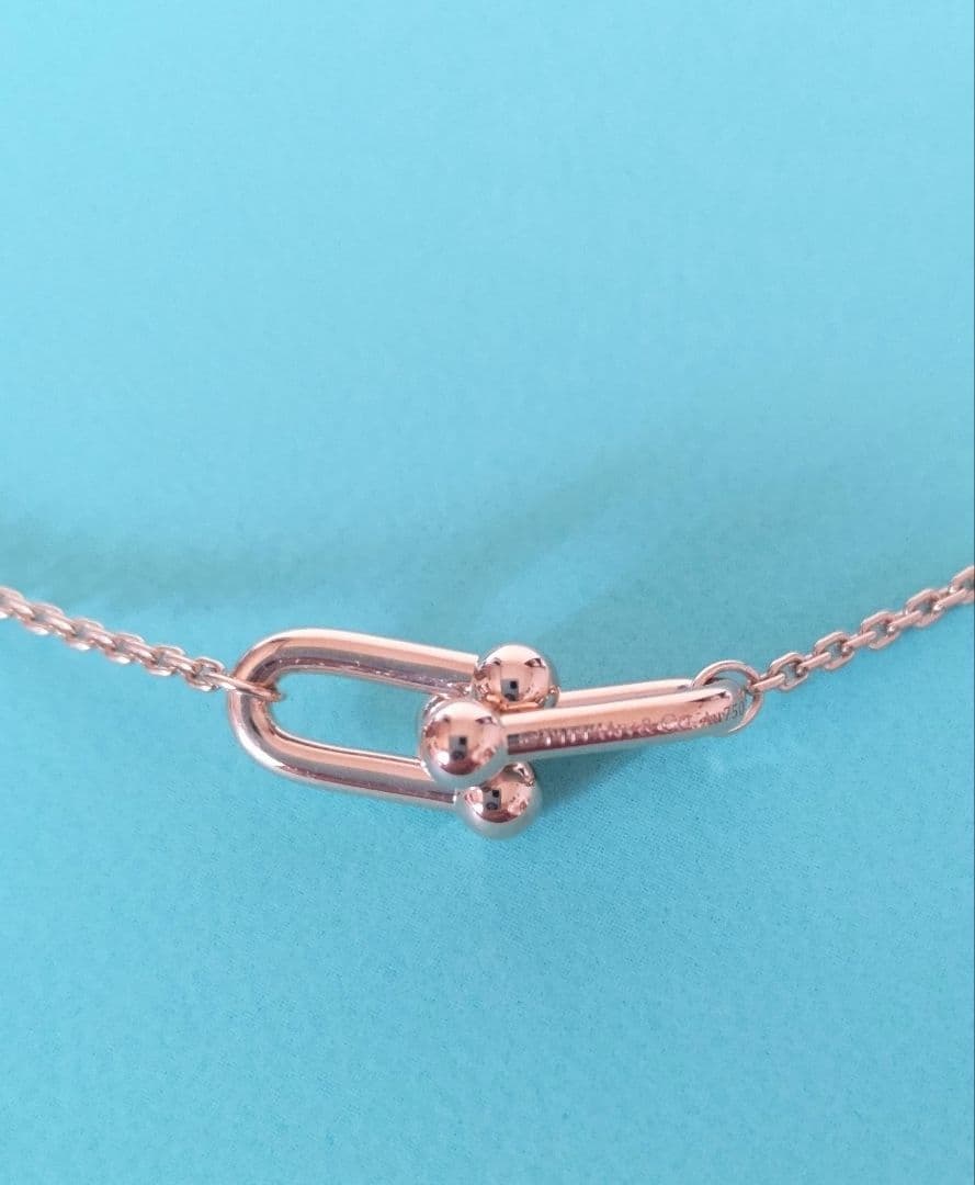 [新品未使用]39.6万ティファニーハードウェアスモールダブルリンクペンダント