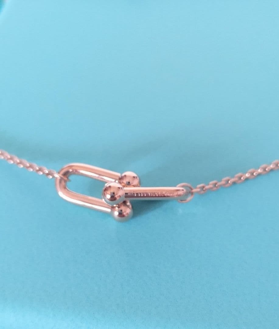 [新品未使用]39.6万ティファニーハードウェアスモールダブルリンクペンダント