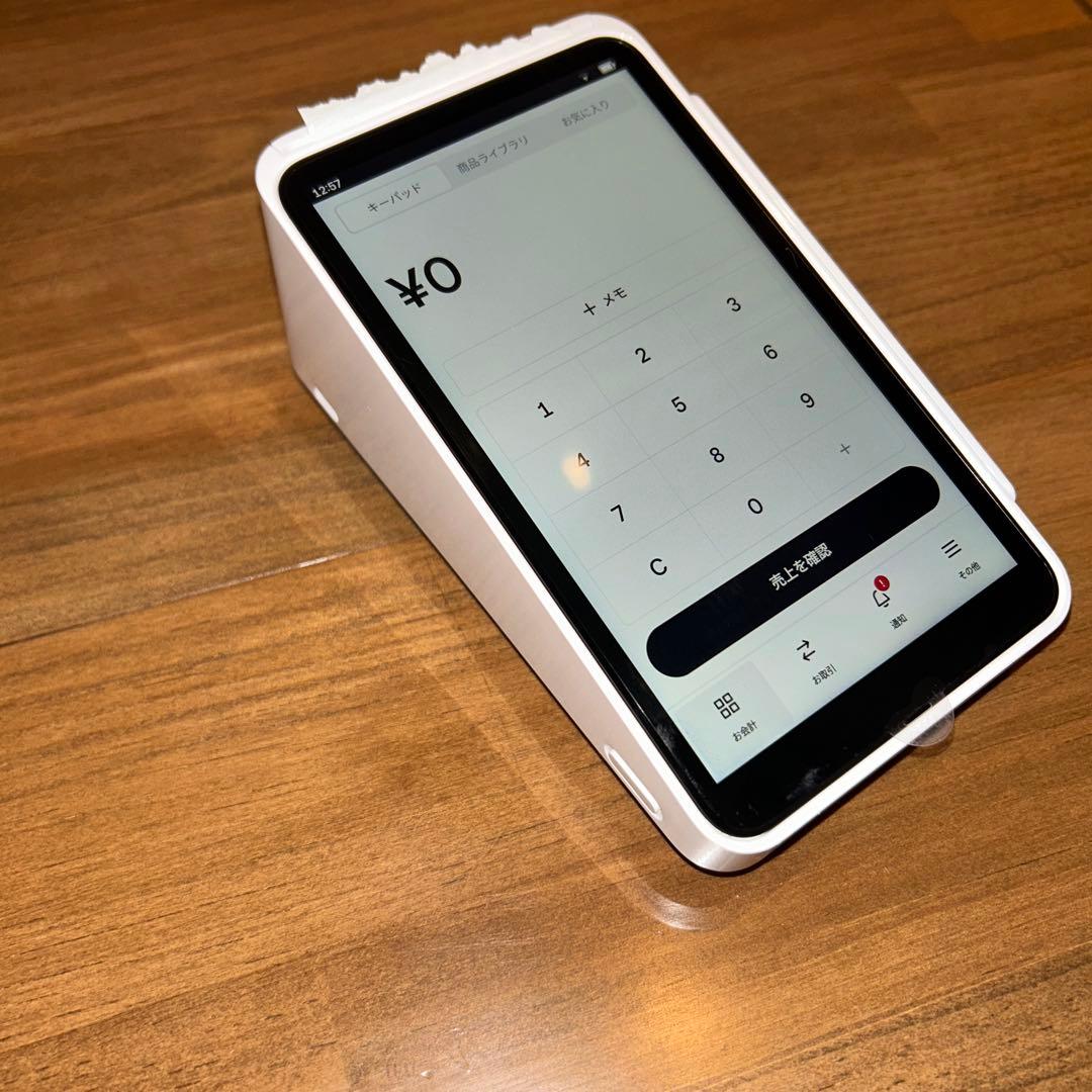 正規販売品　squareターミナルプリンター内蔵型、ポータブルPOS端末ホワイト