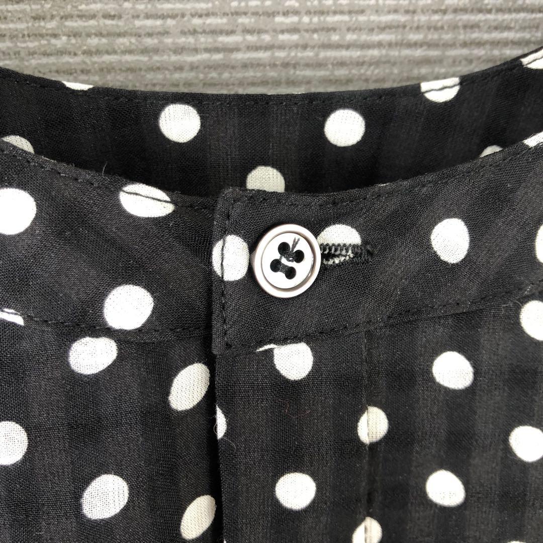 BEARDSLEY ドットギャザーチュニック F ブラック