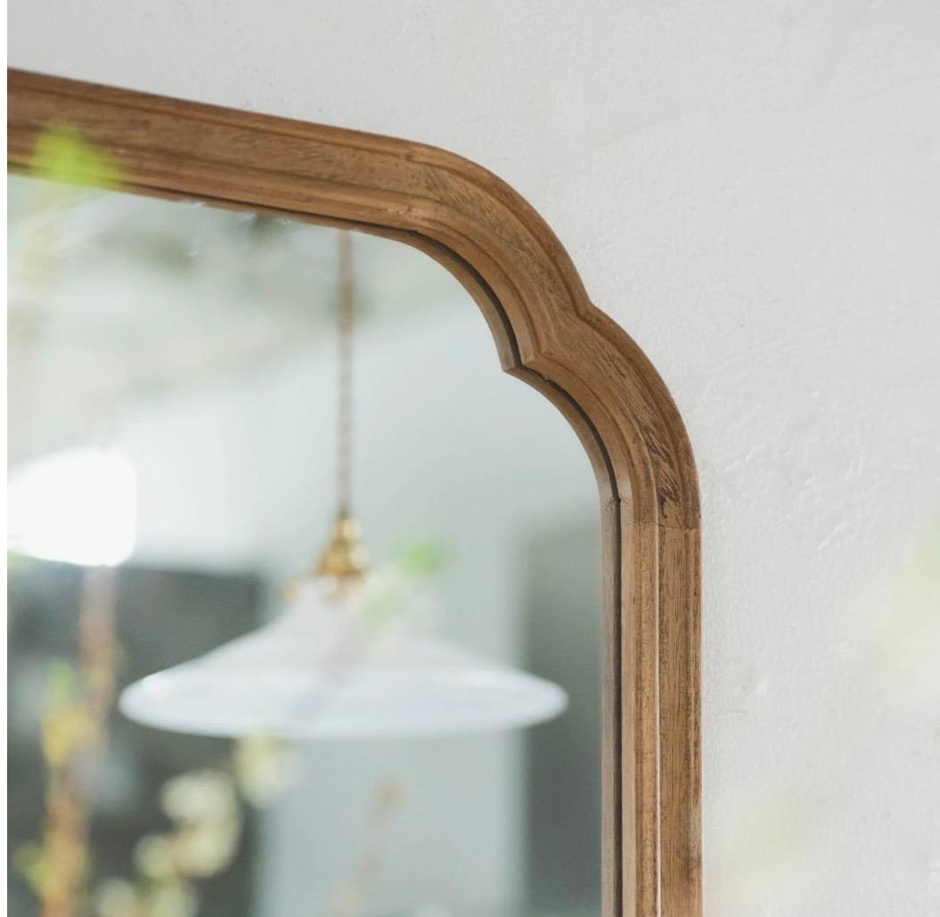 アーチ型木製　ミラー 大きめ