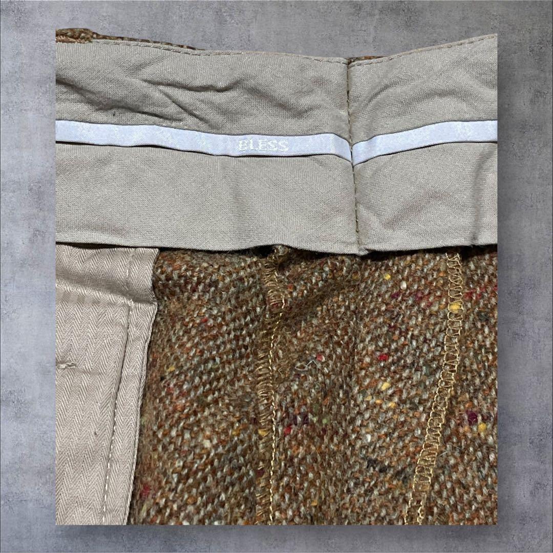 bless ネップ　ワイド　バギースラックス　フレア　archive 古着