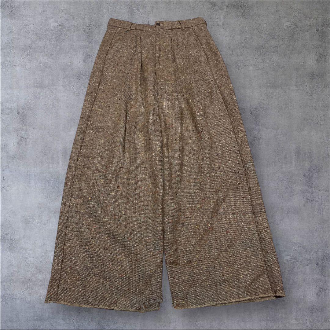 bless ネップ　ワイド　バギースラックス　フレア　archive 古着