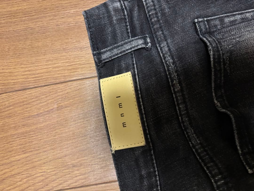 ミニマルmnmlダークグレー デニムパンツ 30