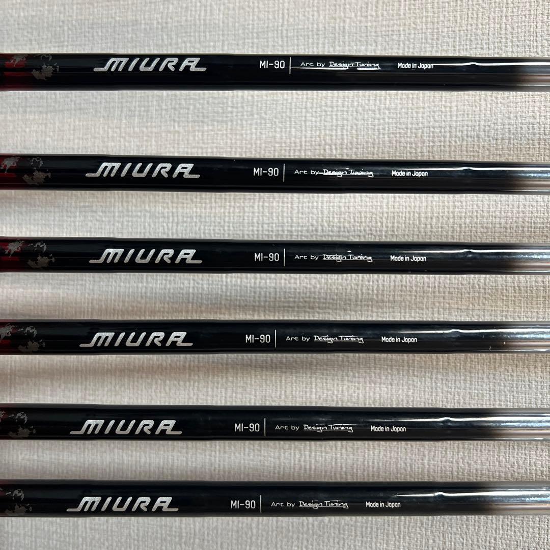 MIURA M-90 シャフト 6本セット 赤グリップ