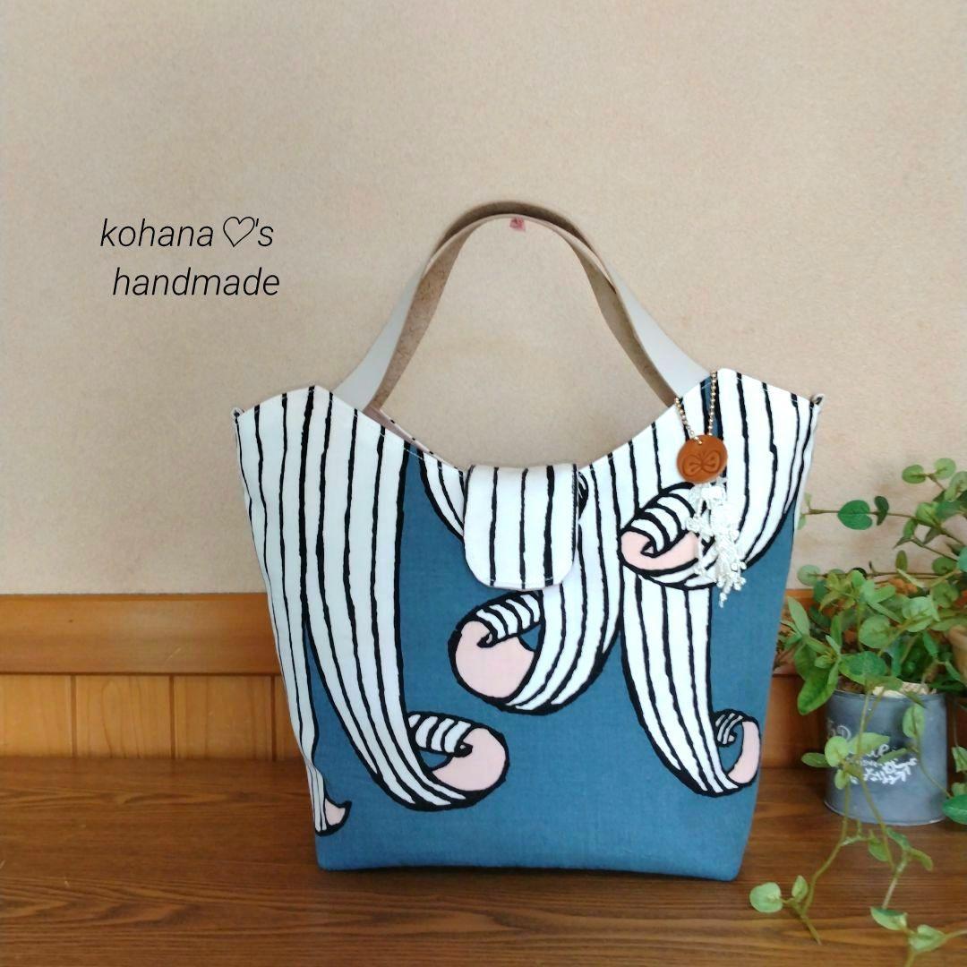 ❀新色❀ハンドメイド ஐ..タブ付きトートバッグ ∂б ミナペルホネン ⚮̈