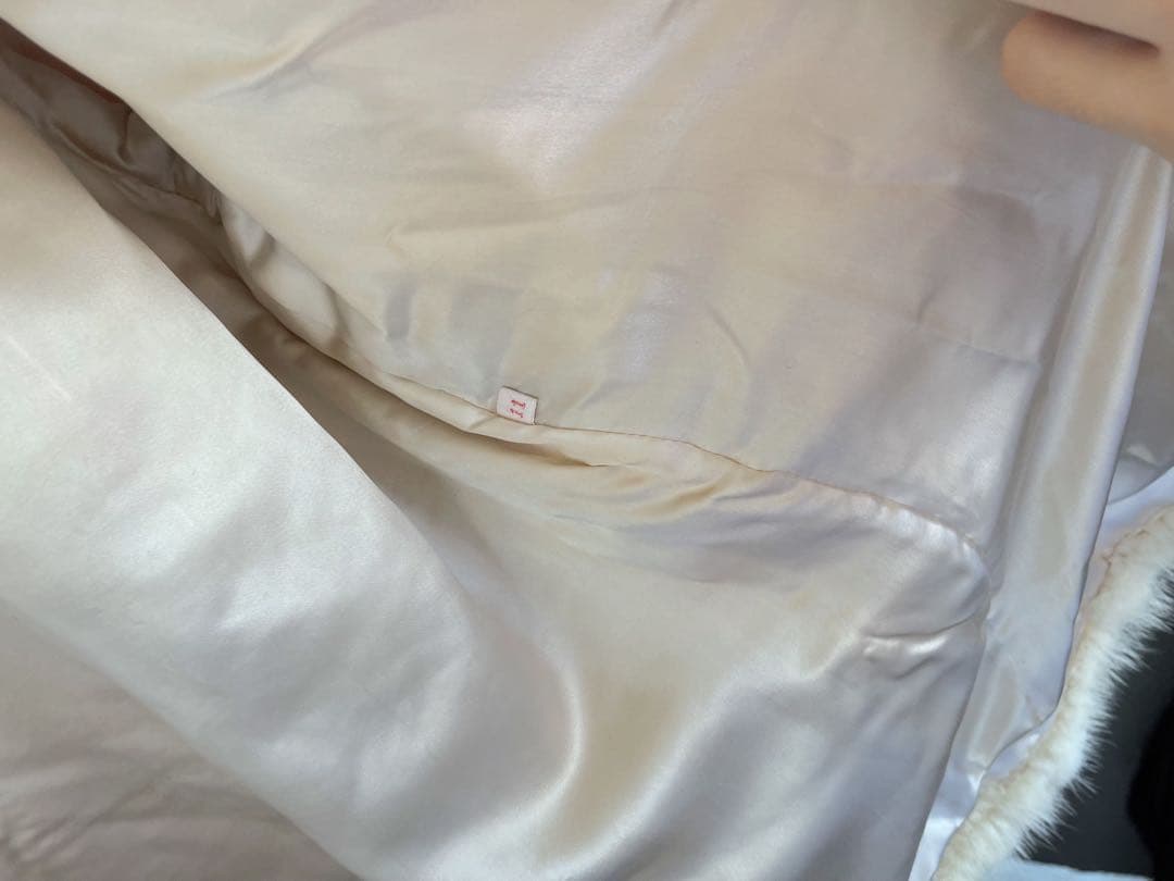 MINK パールミンク 毛皮 コート ホワイト アイボリー