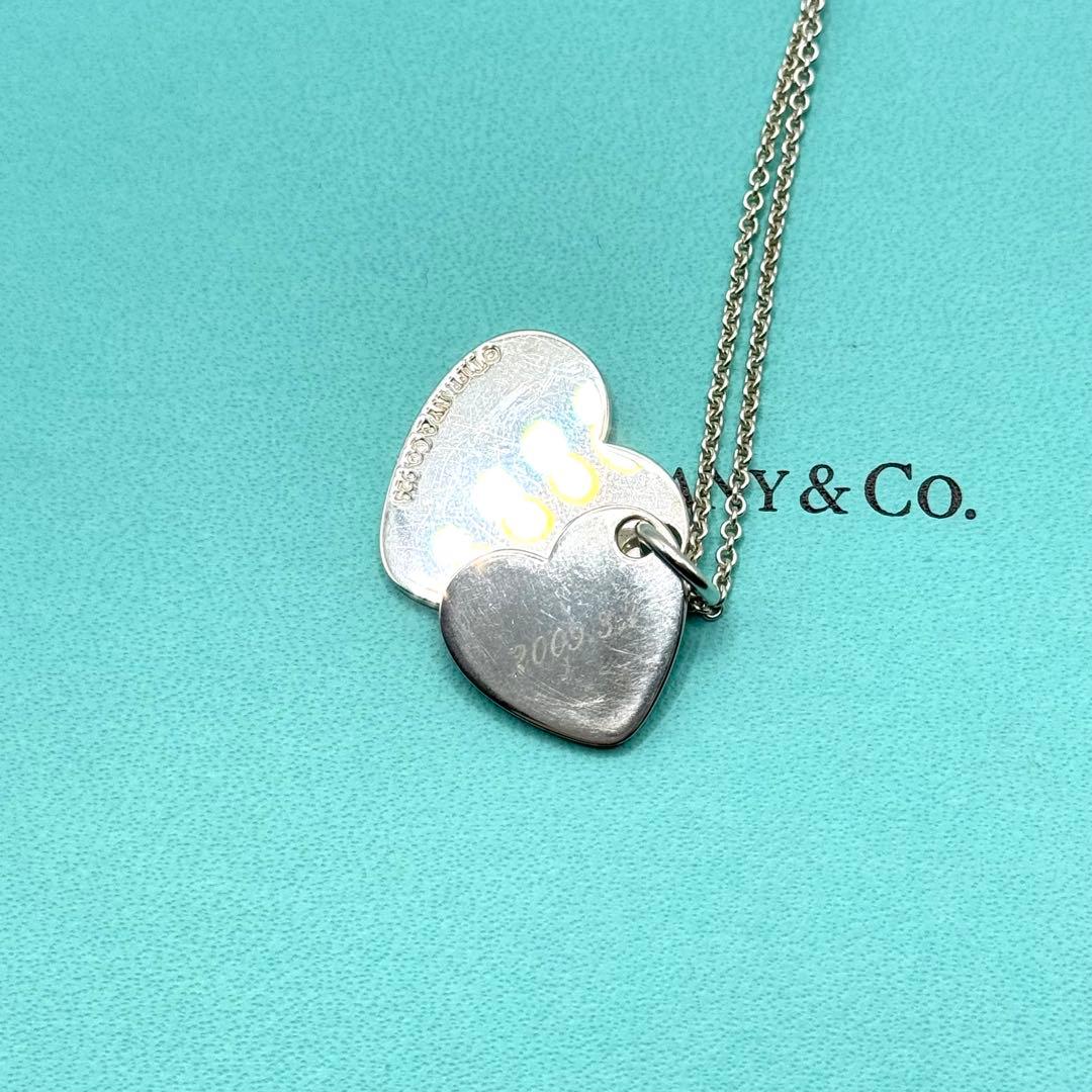 美品 ティファニー ネックレス ダブルハート シルバー 925