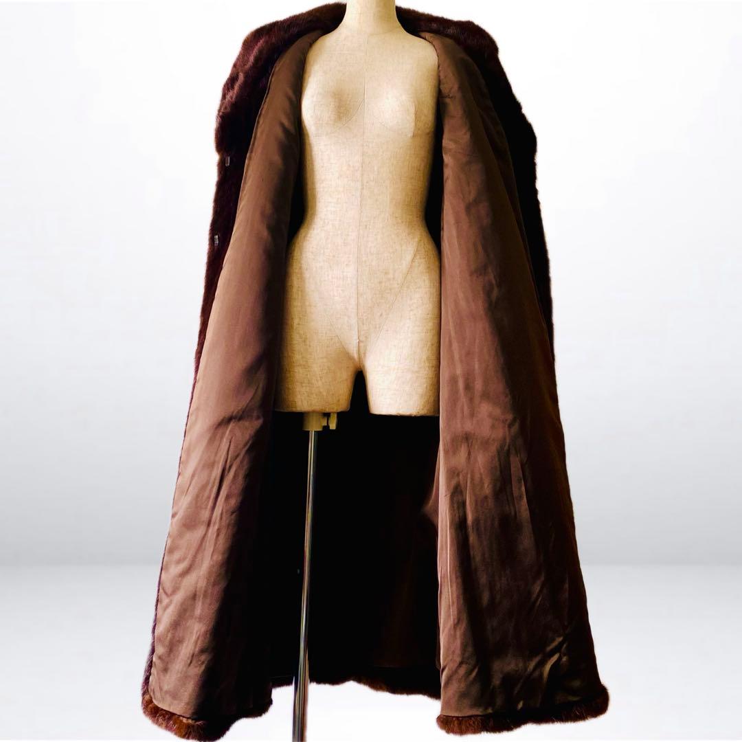 最高峰✨◆BALMAIN◆380万 仏 極上マホガニーミンクファーコート