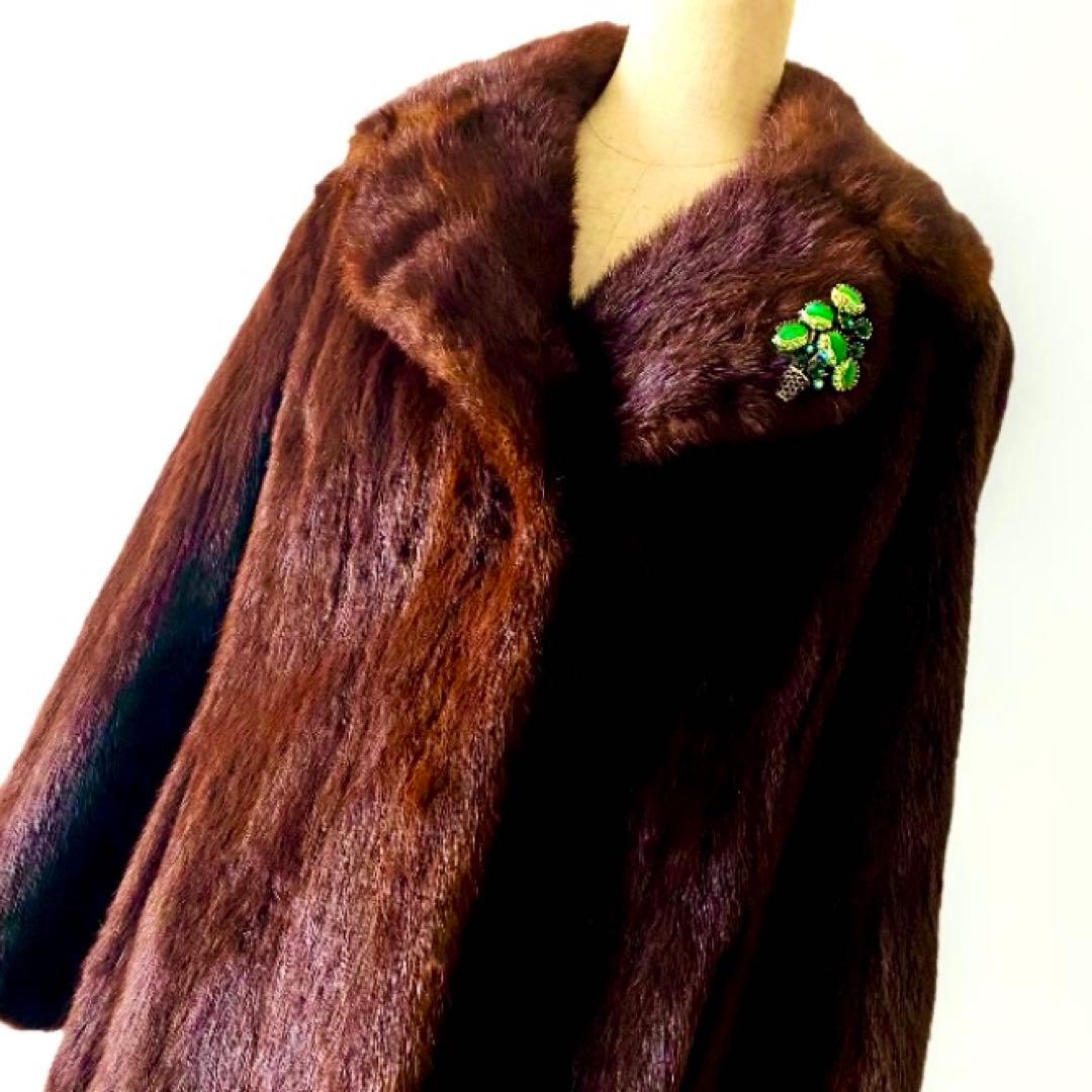 最高峰✨◆BALMAIN◆380万 仏 極上マホガニーミンクファーコート