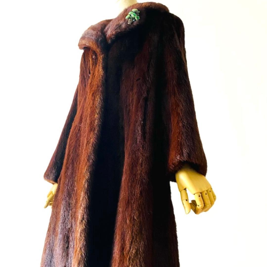 最高峰✨◆BALMAIN◆380万 仏 極上マホガニーミンクファーコート