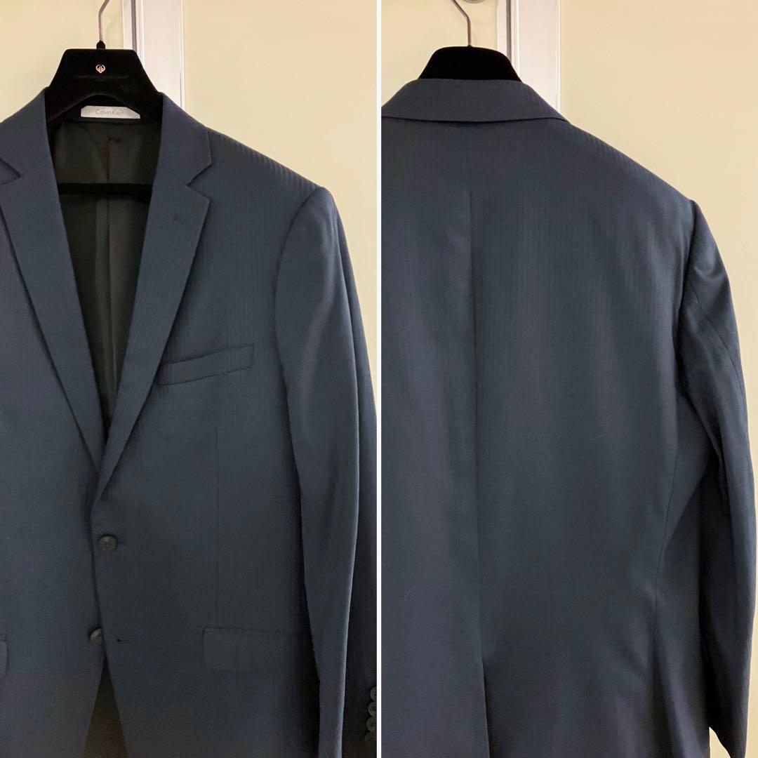 〓 〓 NAVY SILK×WOOL バーズアイ スーツ