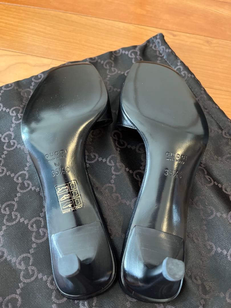 【美品】GUCCI ミュール　サンダル【ブラック】【35 1/2C】【未使用】