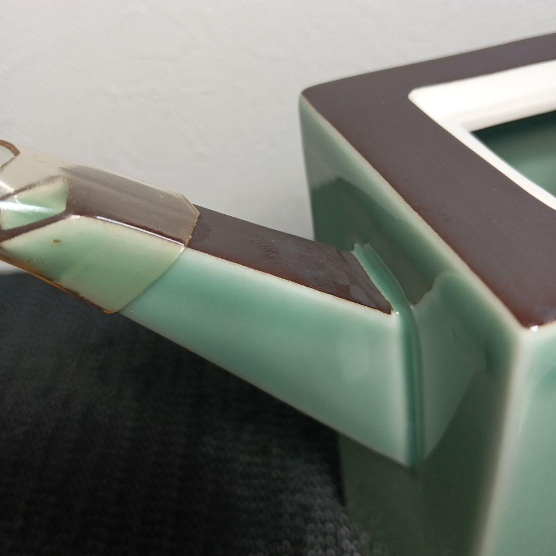 有田焼 深川製磁 笹青磁 水差 水指 四方 茶道具 木箱付き