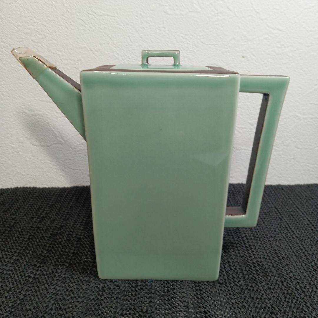 有田焼 深川製磁 笹青磁 水差 水指 四方 茶道具 木箱付き