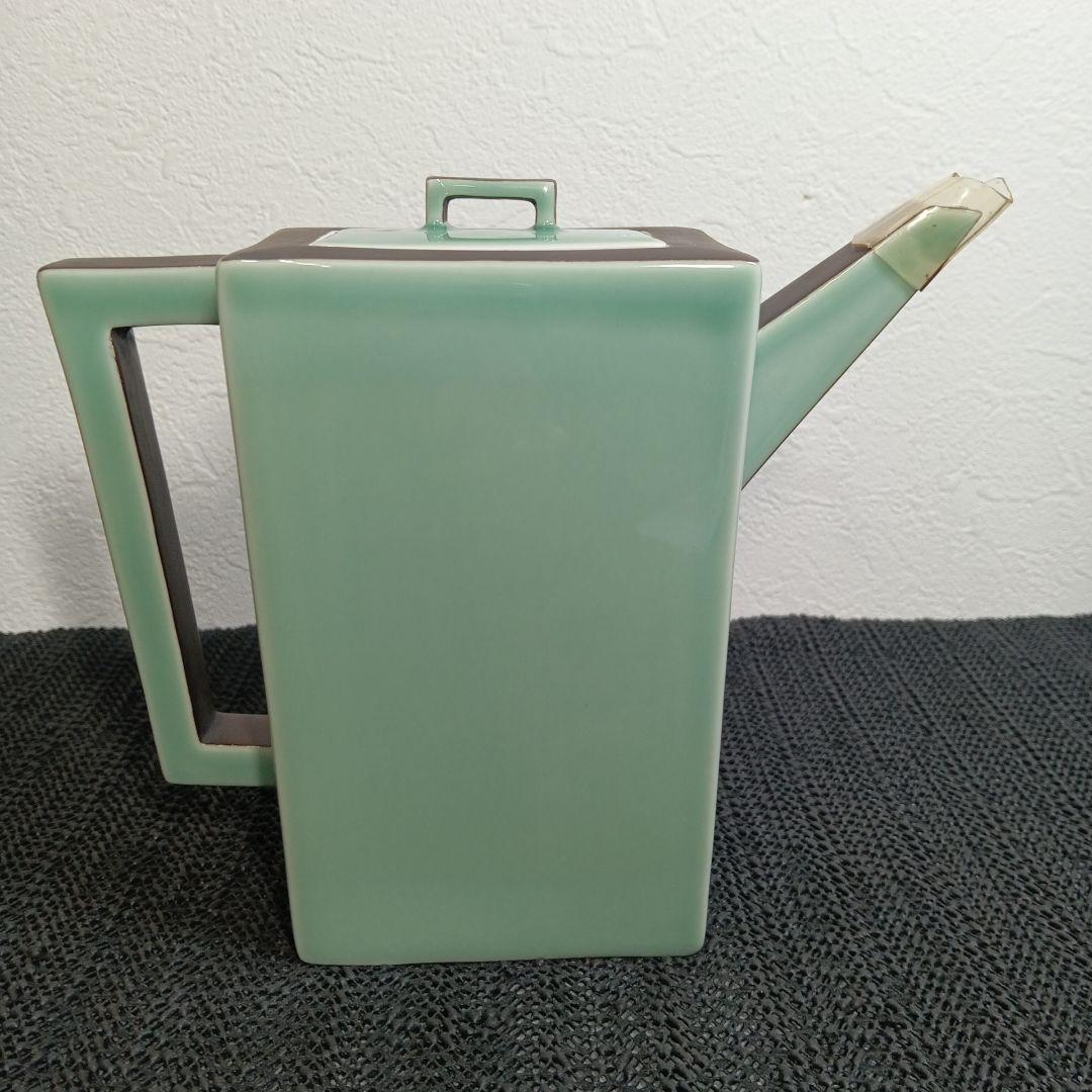 有田焼 深川製磁 笹青磁 水差 水指 四方 茶道具 木箱付き