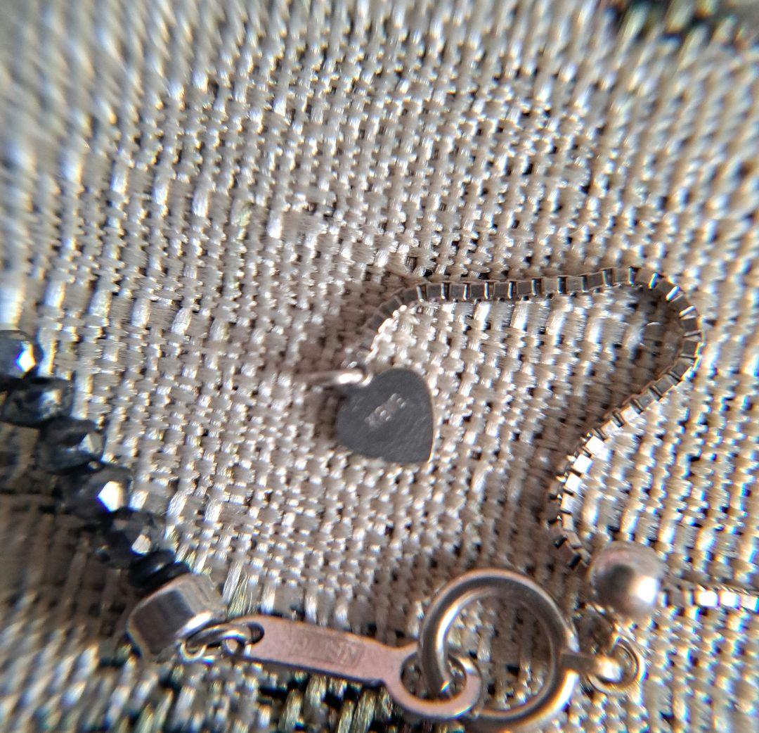 k18wgブラックダイヤネックレス