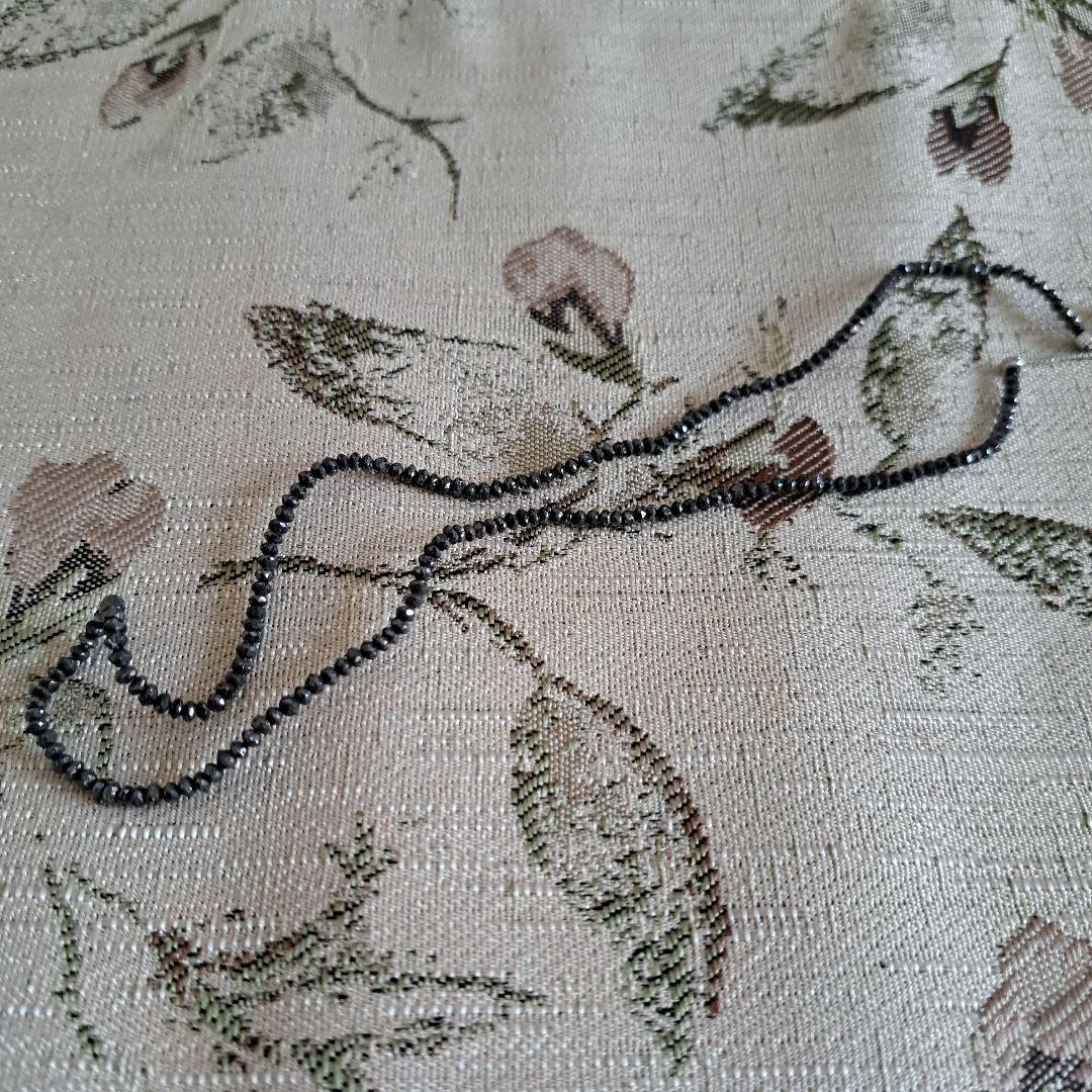 k18wgブラックダイヤネックレス