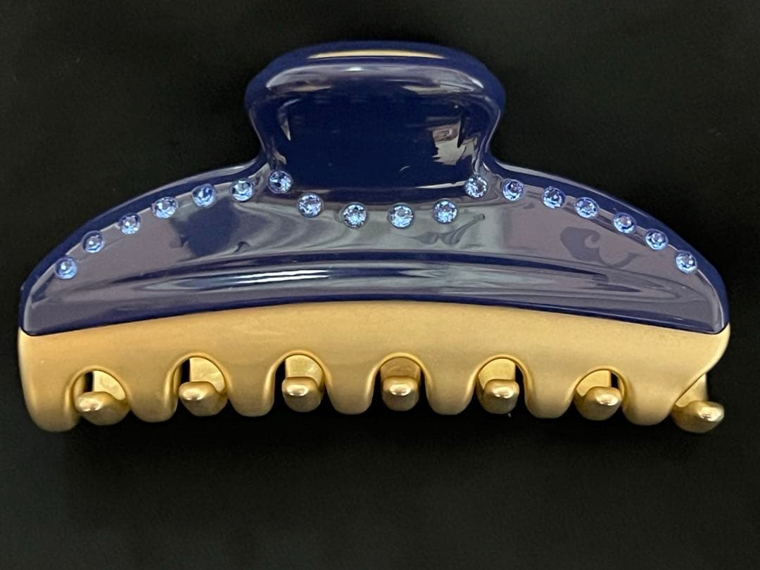 ALEXANDRE DE PARIS ヘアクリップ ネイビー