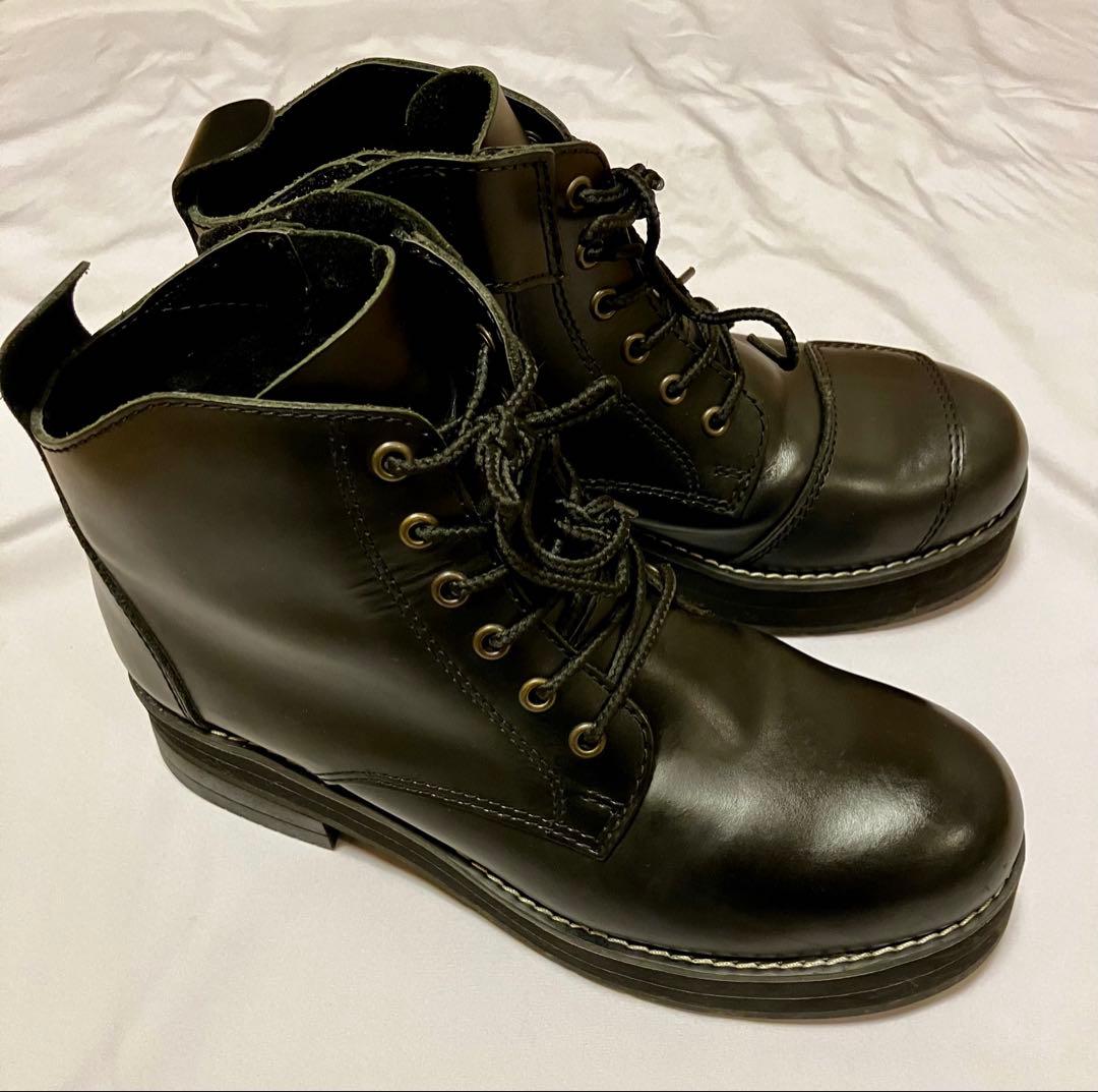 ワイルドウイングブーツ スワロー超厚底OD35 黒26.5㎝ つま先部35mm