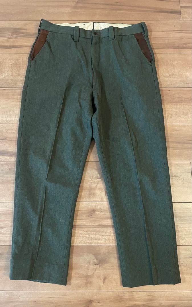 チ*城様 L.L.Bean 筆記体タグ オリーブ ウィップコード・スラックス