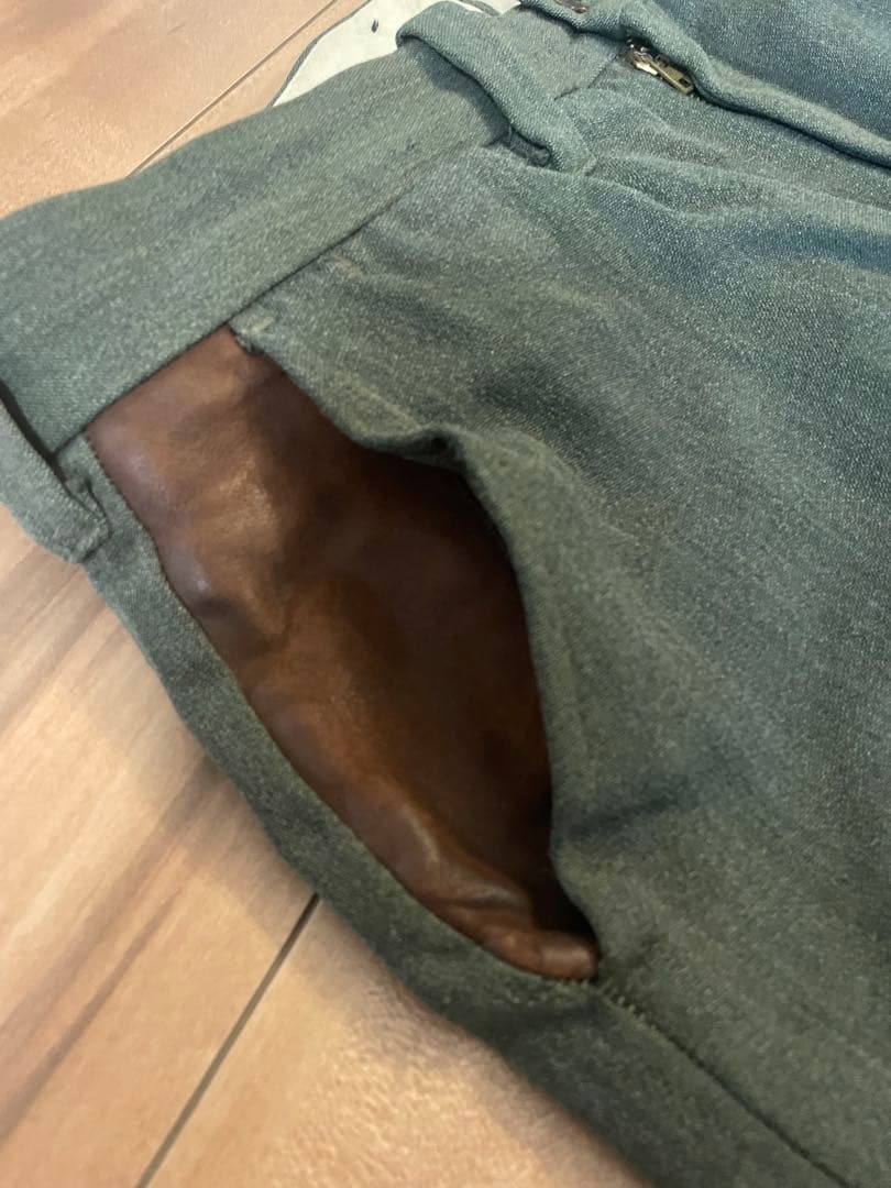 チ*城様 L.L.Bean 筆記体タグ オリーブ ウィップコード・スラックス