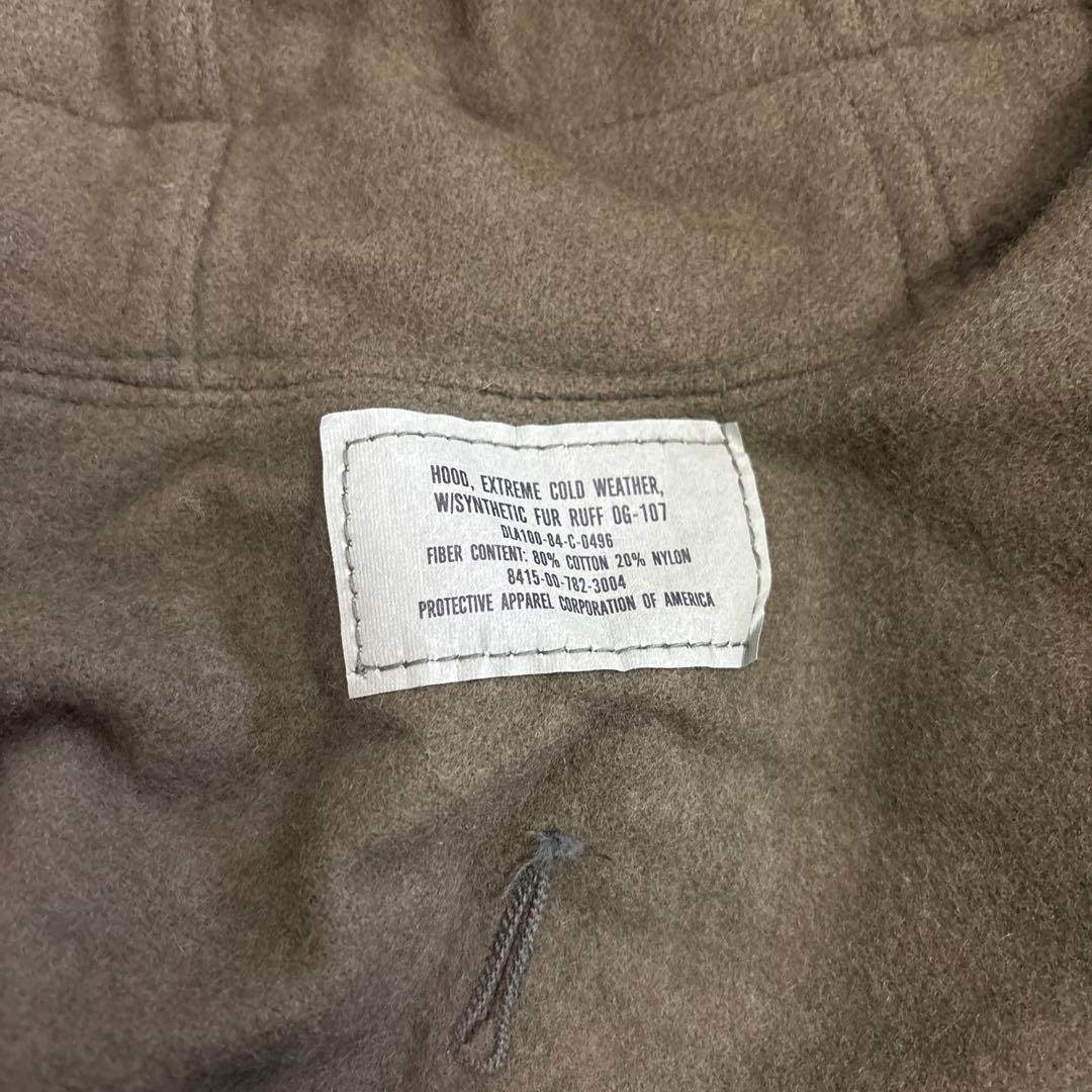 デッドストック　米軍　実物　80s M65 フィッシュテールパーカーフード　⑤