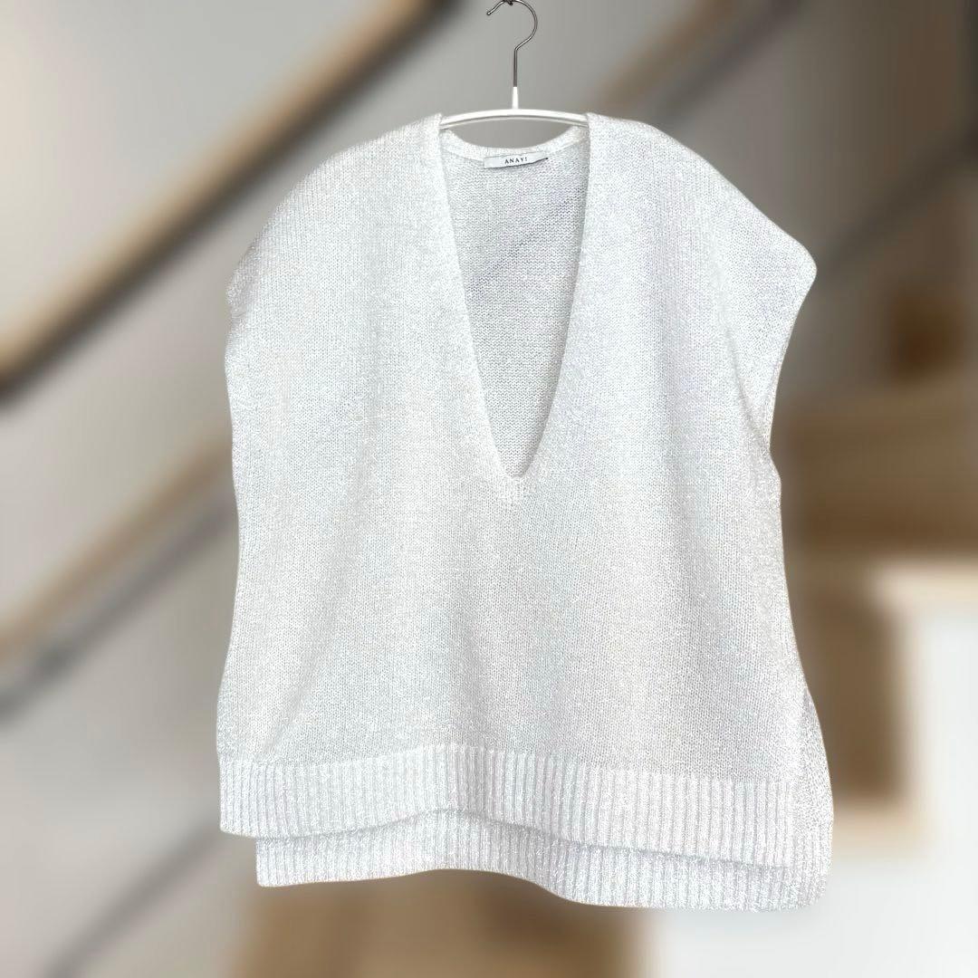 アナイ♡2026SS♡ ラメシャギーＶネックジレ