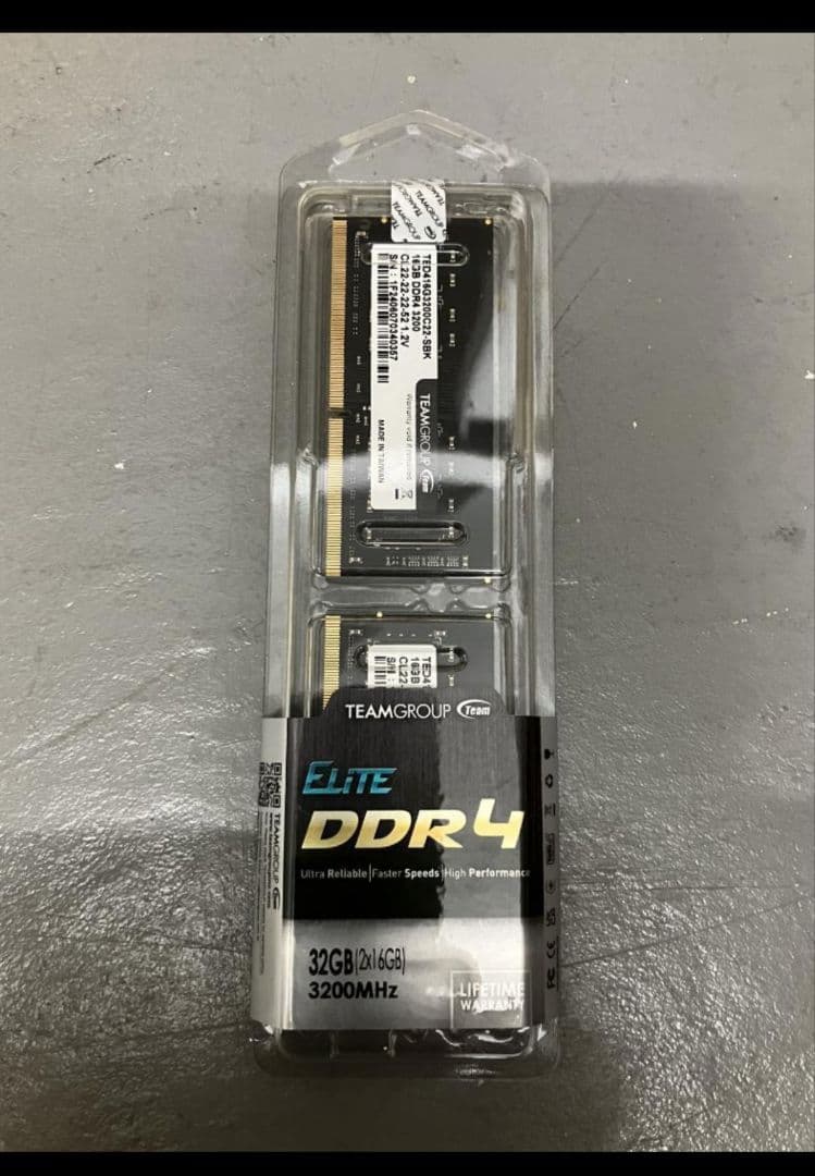 【中古】Team ノート・ミニPC用 SODIMM DDR4 16GBx2