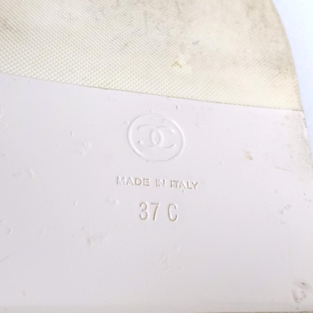 本物良品■シャネル■ココマーク マトラッセ キャビアスキン サンダル 37C